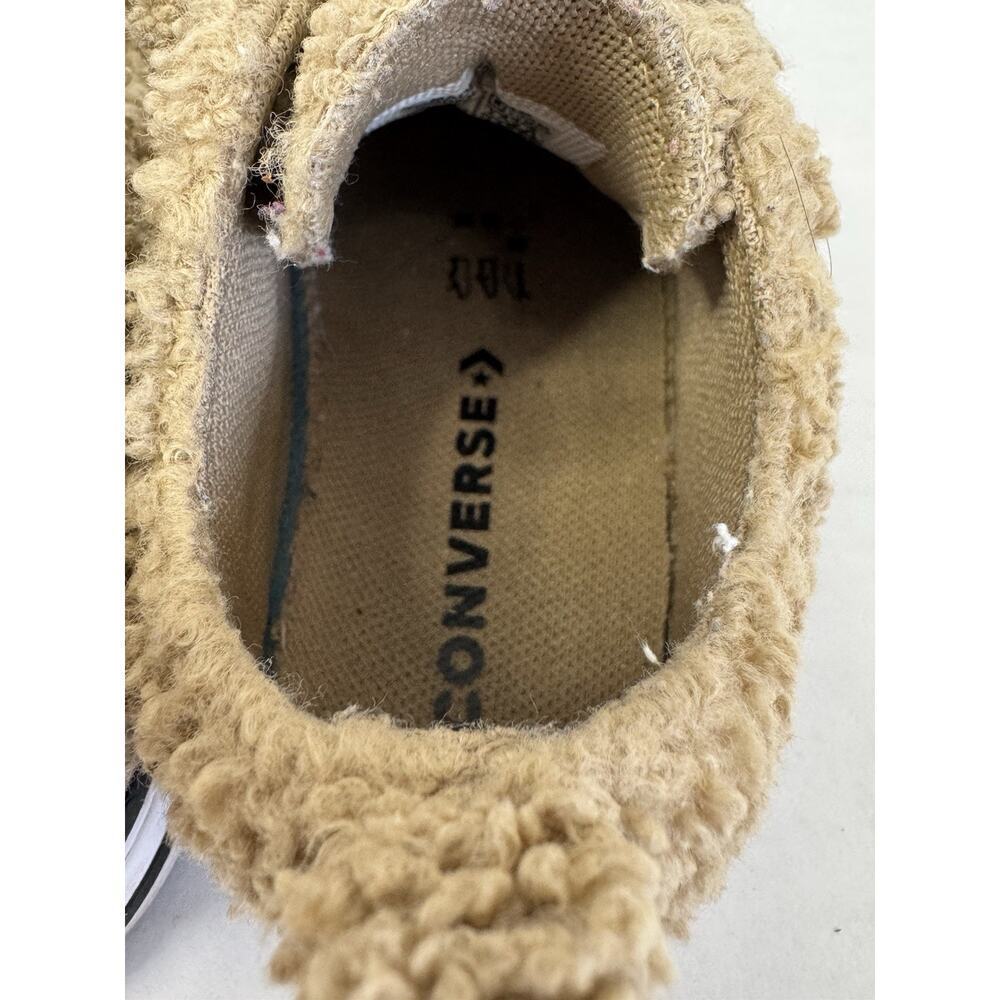 CONVERSE Chuck Taylor All Star Easy On Teddy Bear Fuzzy Strap Shoes Toddler Sz 5 - Picture 8 of 10